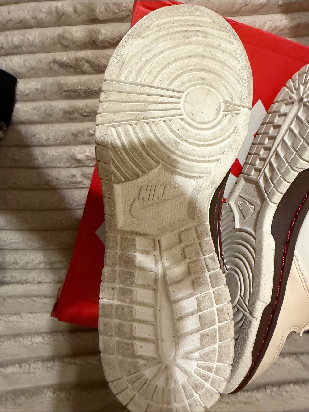 Nike women’s Cream and Brown Low-Top Sneakers